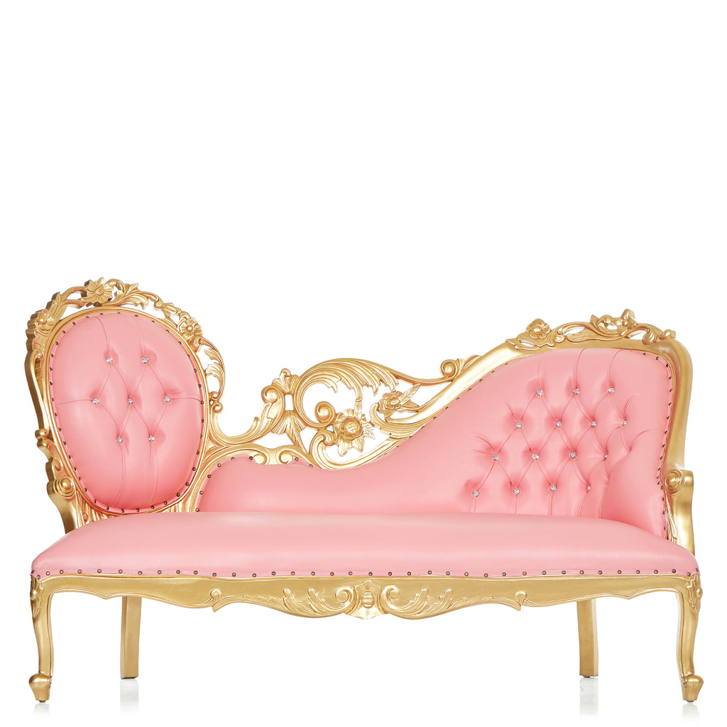 "Queen Natalia" Royal Chaise Lounge - Pink / Gold