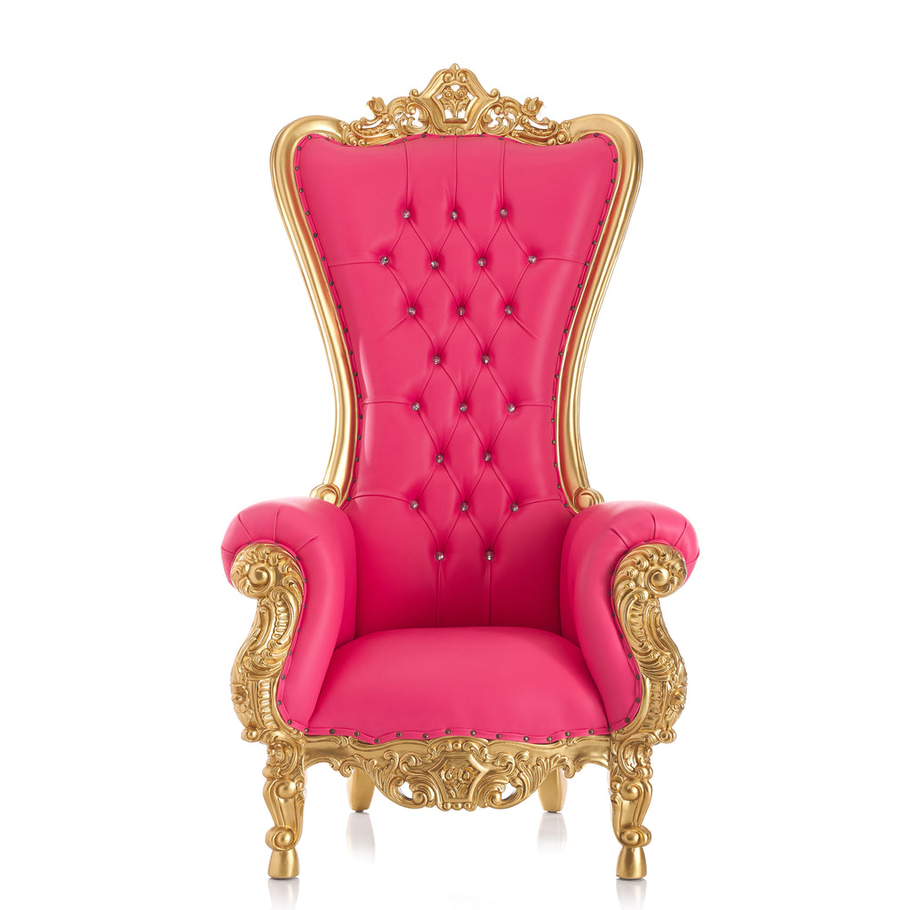 "Queen Tiffany" Throne Chair - Hot Pink / Gold